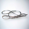 Dekorative Schleifen metallisch Silber 25,5cm (50 Stück) [10MS]