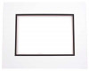 Fertig-Passepartouts Weiß/Schwarz 27,9x35,6cm doppelte Dicke mit 19,4x24,5cm Ausschnitt (10 Stück) [MD20021]