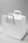 Shopping Bag Bleached Kraft 80 g/qm 32x17x26 cm (50 pcs) [PADW8026]