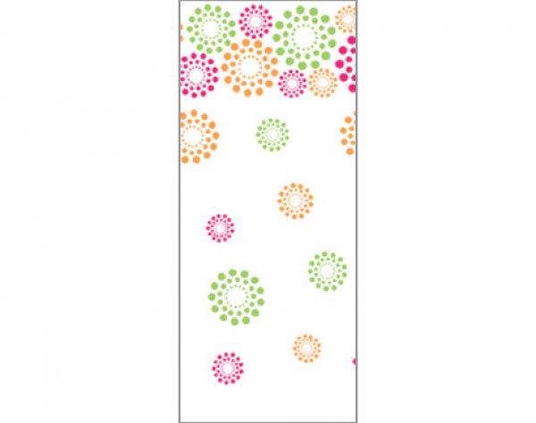 Bedruckte Beutel Blümchen 10,2x6,4x24,1cm mit Seitenfalten (100 Stück) [G4BD]