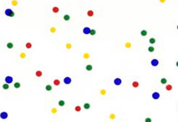 Bedruckte Beutel bunte Punkte 12,7x7,6x29,2cm mit Seitenfalten (100 Stück) [G5MD1]