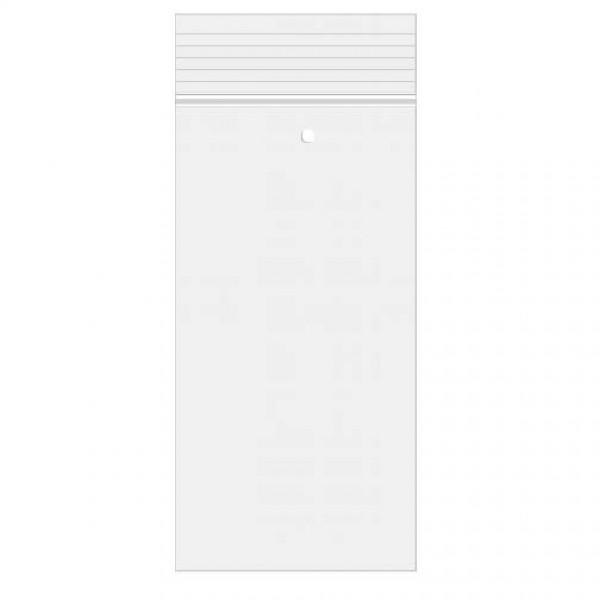 Druckverschlussbeutel mit Luftloch 7,5x20,5cm Kristallklar PP 50 Mikron (100 Stück) [ZC38V]