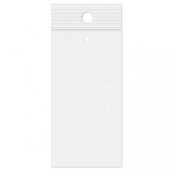 Druckverschlussbeutel mit Hangloch 7,5x15cm Kristallklar und mit Luftloch PP 50 Mikron (100 Stück) [ZR36V]