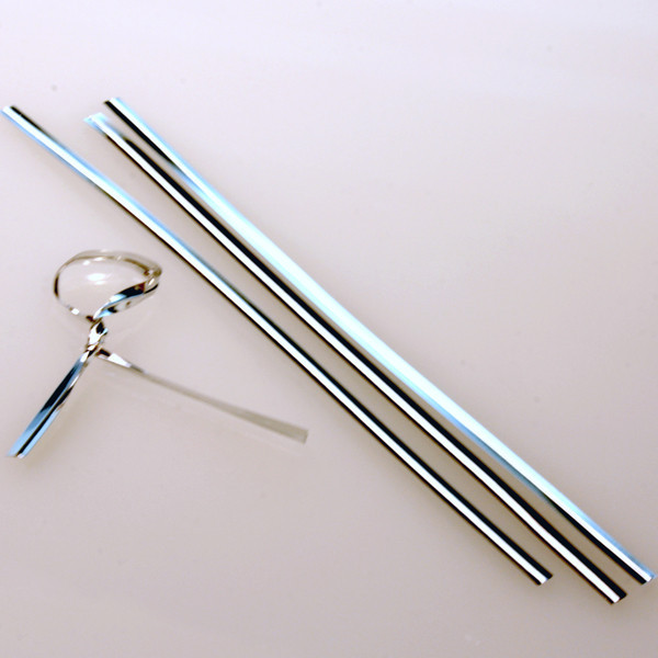 Verschluss-Streifen 10,2x0,4cm Silber metallisch Kunststoff (1.000 Stück) [TT4MS]