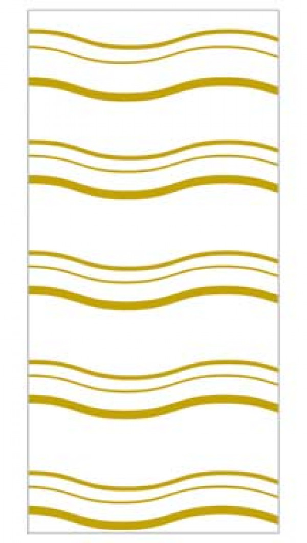 Bedruckte Beutel Welle Gold 12,7x7,6x29,2cm mit Seitenfalten (100 Stück) [CG5WV]