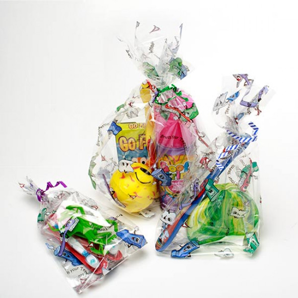 Bedruckte Beutel Putz dir die Zähne 10,2x6,4x24,1cm mit Seitenfalten (100 Stück) [G4BYT]