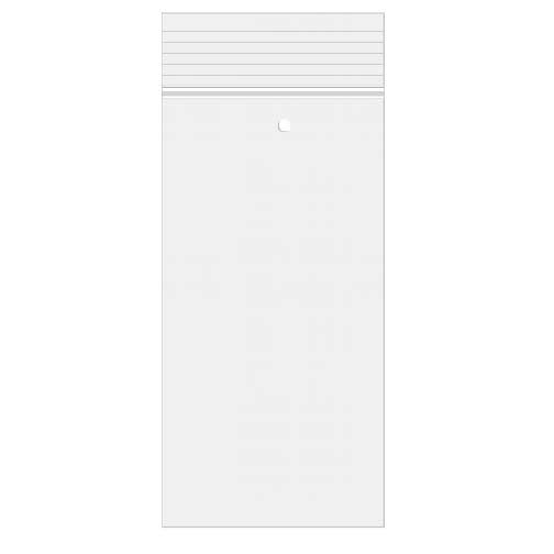 Druckverschlussbeutel mit Luftloch 5x30,5cm Kristallklar PP 50 Mikron (100 Stück) [ZC212V]