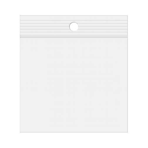 Druckverschlussbeutel mit Hangloch 5x5cm Kristallklar PP 75 Mikron (100 Stück) [Z3R22]