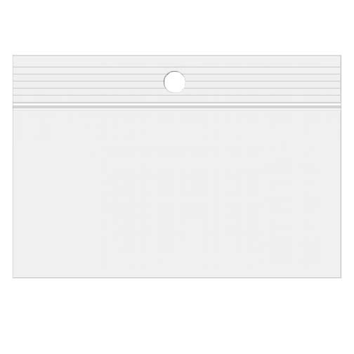 Druckverschlussbeutel mit Hangloch 15x10cm Kristallklar PP 50 Mikron (100 Stück) [ZR64]