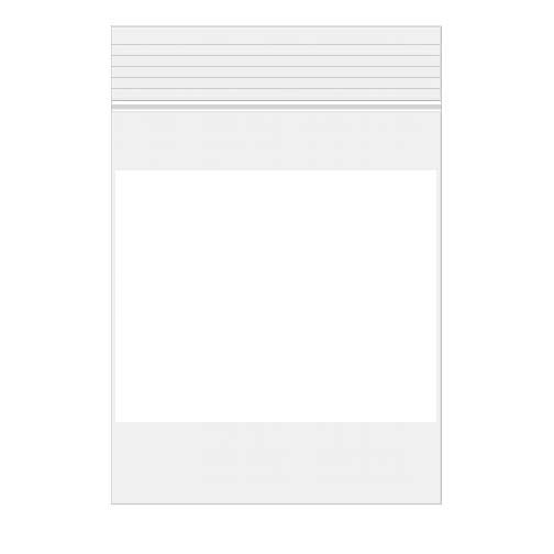 Druckverschlussbeutel mit Schreibfeld 13x20cm Kristallklar PP 50 Mikron (100 Stück) [ZWC58]