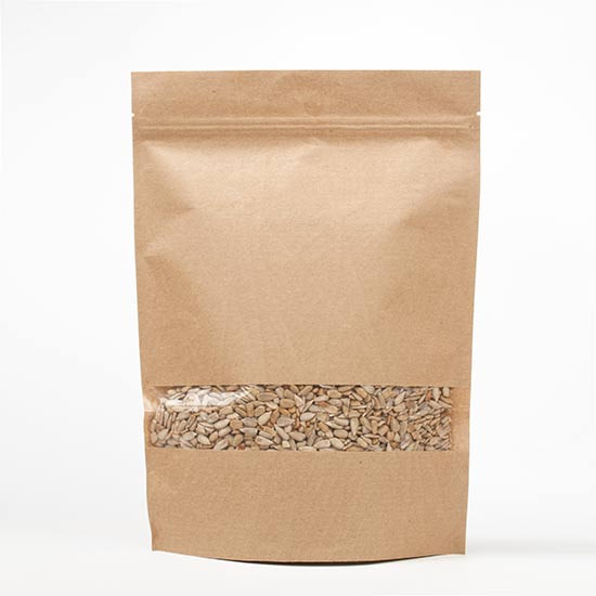 Standbodenbeutel Kraft 21x9x29cm | 510 Gramm (100 Stück) [ZBGW5K]