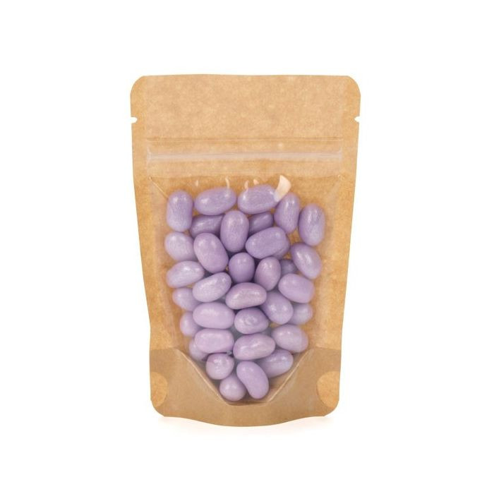 Standbodenbeutel Transparent/Kraft 12x7,5x18,5cm | 114 Gramm (100 Stück) [ZBGKC46]