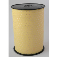 Kräuselband mit Punkte Creme 10 mm x 225 mtr (1 Rolle) [HV-PLS10CR]