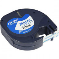 Dymo Plastikschriftband, B 12 mm, L 4 m, Weiß, 4m [HOB-11533]
