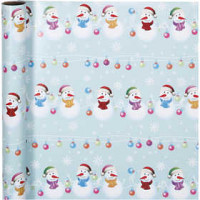 Geschenkpapier, B 70 cm,  80 g, Schneemänner, 4m [HOB-190220]