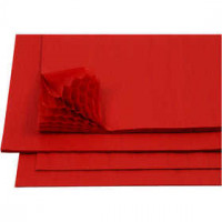 Harmonika-Papier, Blatt 28x17,8 cm, Rot, 8Bl. [HOB-20498]