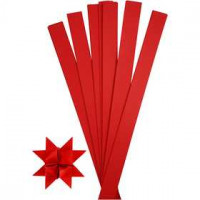 Papierstreifen für Fröbelsterne, B 25 mm, D: 11,5 cm, Rot, 100Streifen, L 73 cm [HOB-20718]