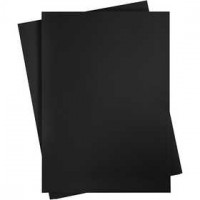 Karton, farbig, A2 420x600 mm,  180 g, Kohlschwarz, 10Bl. [HOB-21527]