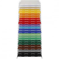 Plakatkarton, Blatt 500x700+460x640 mm, H 170 cm, Sortierte Farben, inkl. Display - 24 Fächer, 1020Bl. sort., Tiefe 540 mm [HOB-229293]