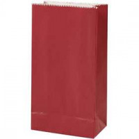 Papiertüten, H 17 cm, Größe 5x9,5 cm, Rot, 10Stck., 80 g [HOB-23396]