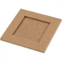 Collagerahmen, Größe 10x10 cm, Tiefe 3 mm, MDF, 1Stck, Innenmaße 6x6 cm [HOB-236040]