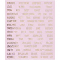 Sticker, Blatt 10x11,5 cm, Pink, 4Stck. [HOB-24793]