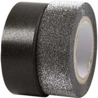 Design-Klebeband, B 15 mm, Schwarz, 2Rollen [HOB-25223]