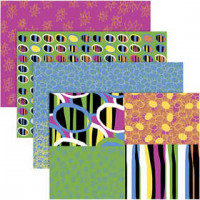 Découpage-Papier - Sortiment, Blatt 25x35 cm,  17 g, Fröhliche Farben, 80Bl. sort. [HOB-25482]