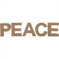 Buchstaben, PEACE, Größe 17,5 cm, Stärke: 5,5 cm, 1Set [HOB-26364]