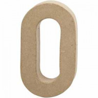 Zahl, groß, 0, H 20,4 cm, B 11,7 cm, 1Stck, Stärke: 2,5 cm [HOB-26638]