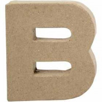 Buchstabe, klein, B, H 10 cm, Stärke: 1,7 cm, 1Stck, B 9 cm [HOB-26640]