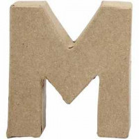 Buchstabe, klein, M, H 10 cm, Stärke: 1,7 cm, 1Stck, B 9 cm [HOB-26651]