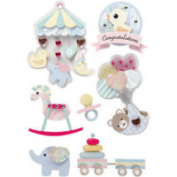 3D-Sticker, H 25-70 mm, B 20-55 mm, Baby, 8Stck., Stärke: 7 mm [HOB-27095]
