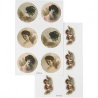 Stickers, Blatt 9x14 cm, 4Bl. sort. [HOB-27977]