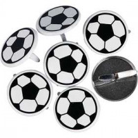 Deko-Nieten, D: 20 mm, Fußbälle, 30Stck. [HOB-40618]