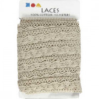 Häkelborte, B 30 mm, Natur, 10m [HOB-41099]