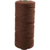 Baumwollkordel, L 315 m, Stärke: 1 mm, Braun, Dünne Qualität 12/12, 220g [HOB-41518]
