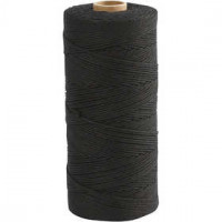 Baumwollkordel, L 315 m, Stärke: 1 mm, Schwarz, Dünne Qualität 12/12, 220g [HOB-41520]