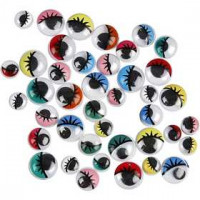 Wackelaugen, D: 8-12 mm, nicht klebend, 36sort. [HOB-501242]