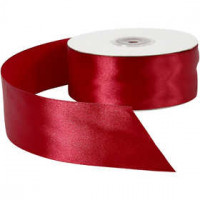 Satinband, B 38 mm, Weinrot, 50m [HOB-51377]