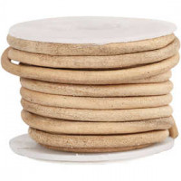 Lederband, Stärke: 4 mm, Natur, 5m [HOB-51557]