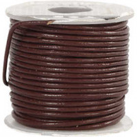 Lederband, Stärke: 1 mm, Braun, 10m [HOB-51561]