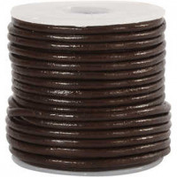 Lederband, Stärke: 2 mm, Braun, 10m [HOB-51563]