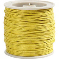 Baumwollband, Stärke: 1 mm, Gelb, 40m [HOB-51569]