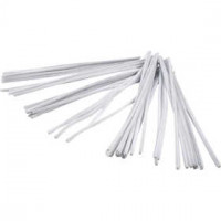 Chenilledraht, Stärke: 6 mm, L 30 cm, Weiß, 50Stck. [HOB-51619]