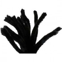 Chenilledraht, Stärke: 15 mm, L 30 cm, Schwarz, 15Stck. [HOB-51628]
