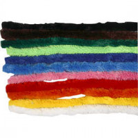 Chenilledraht, Sortiment, Stärke: 15 mm, L 30 cm, Sortierte Farben, 200sort. [HOB-51646]
