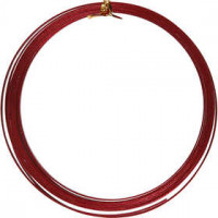 Aluminiumdraht, B 3,5 mm, Stärke: 0,5 mm, Rot, flach, 4,5m [HOB-518343]