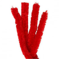 Pfeifenreiniger / Chenille-Draht, Stärke: 30 mm, L 40 cm, Rot, 4Stck. [HOB-51939]
