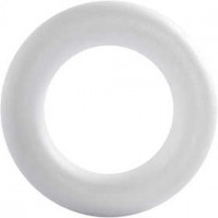 Ring, Außenmaße 21,5 cm, Stärke: 45 mm, Weiß, Styropor, 1Stck [HOB-54318]